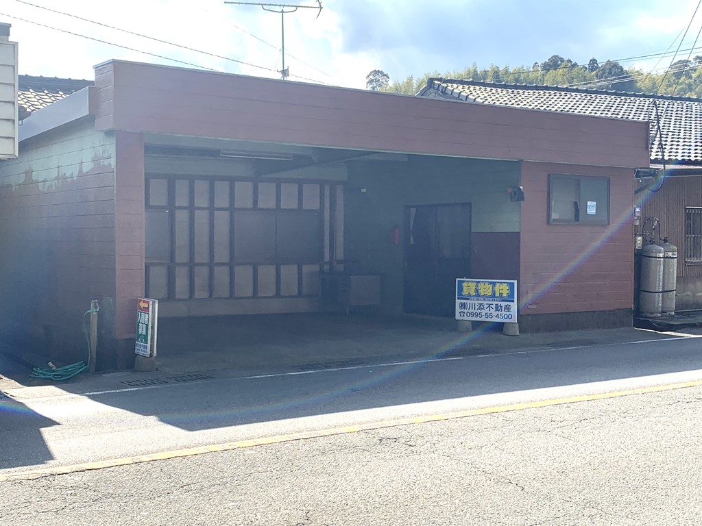 鹿児島市西佐多町貸事務所、作業所、倉庫、車庫　県道沿いで看板効果もあります